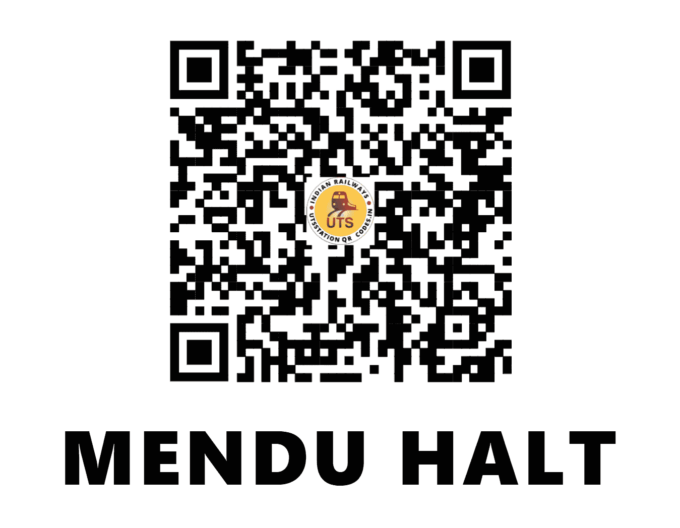 UTS QR Code for MENDU HALT - MEU (NE - UTTAR PRADESH)